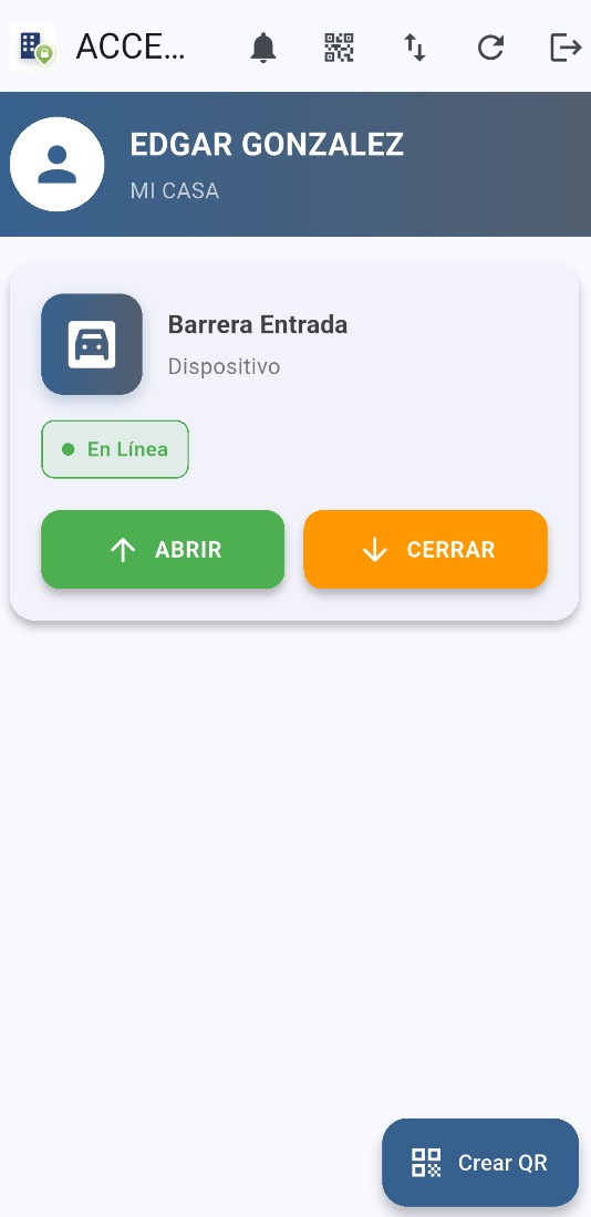 Pantalla principal con dispositivos