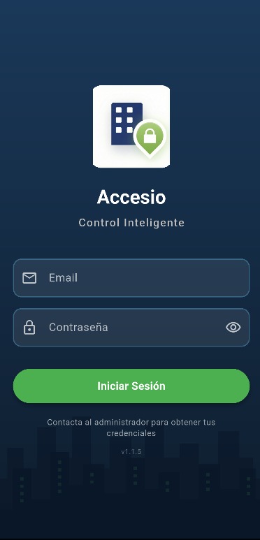 Pantalla de inicio de sesion